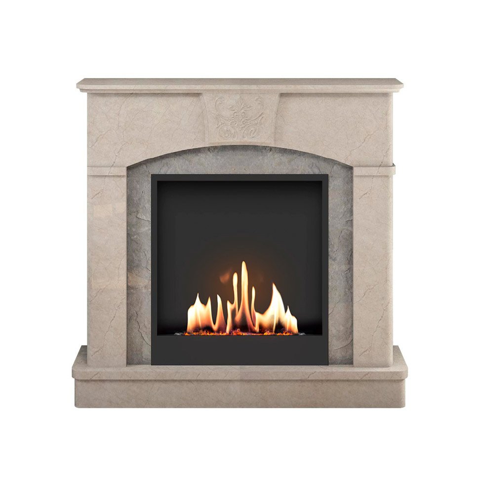 Биокамин в мраморном портале SteelHeat Praga M