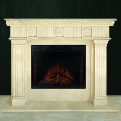 Биокамин в мраморном портале Firezo Vello d’oro, стандарт