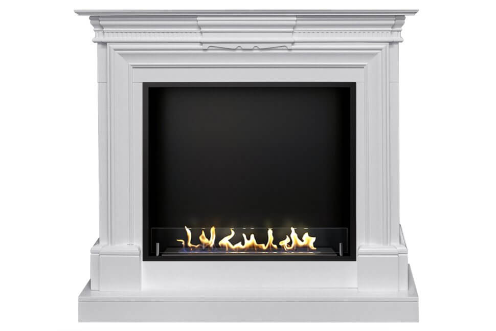 Биокамин в портале Firezo Chelsea Белый, стандарт