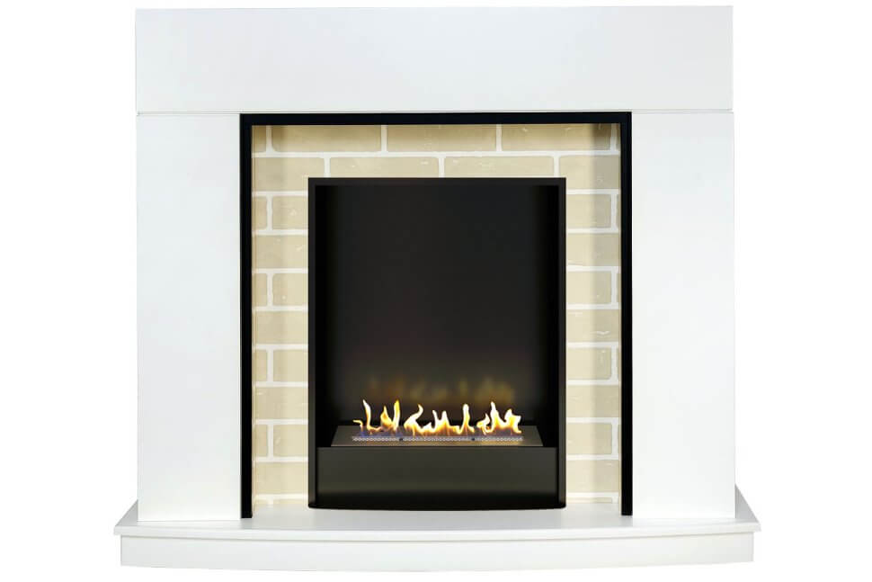 Биокамин в портале Firezo Montana Белый, стандарт