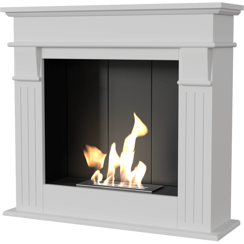 Биокамин в портале Kratki AUGUST Белый лего