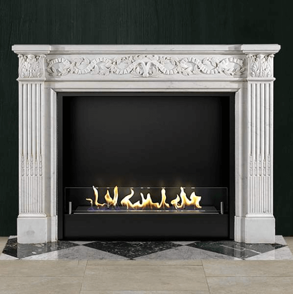 Биокамин в мраморном портале Firezo Stile Di Arte, стандарт