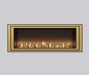 Биокамин встраиваемый SappFire Saturn 1500 с латунными рамками