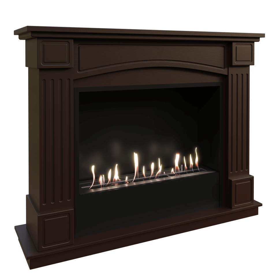 Биокамин в портале Firezo Boston Темный дуб, стандарт