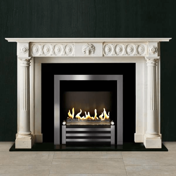 Биокамин в мраморном портале Firezo Cristallo, стандарт