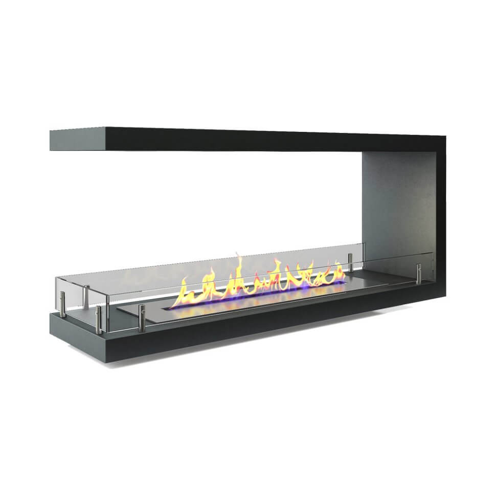 Торцевой сквозной биокамин Firezo Estremita finestra 1800, стандарт