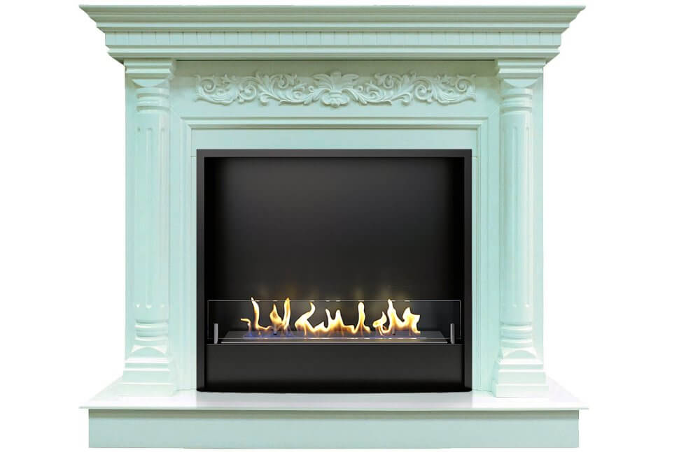 Биокамин в портале Firezo Sicilia Бирюзовый, стандарт